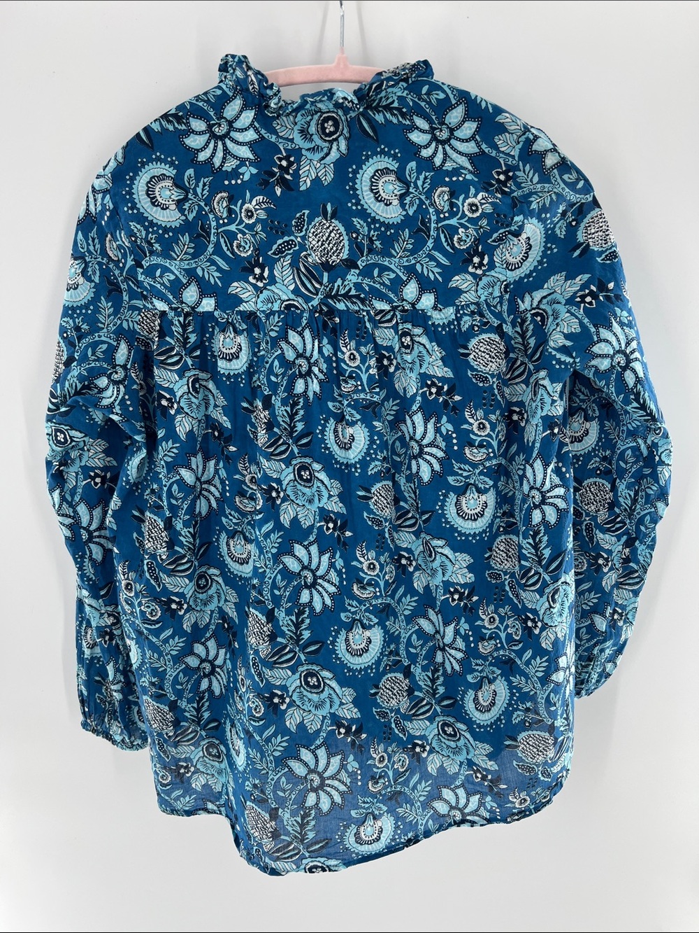 MILLE FRANCESCA TOP - FRENCH BLUE casual office feminine romantic cotton - Picture 3 of 9
